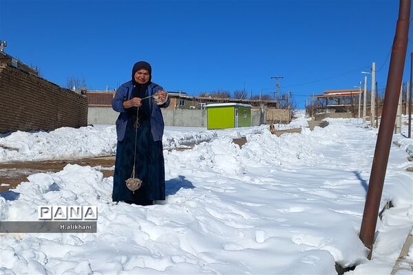 طبیعت برفی روستای دره بید شهرستان کوهرنگ