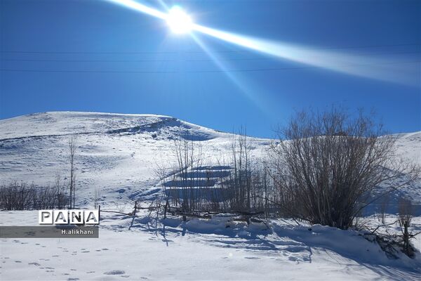 طبیعت برفی روستای دره بید شهرستان کوهرنگ