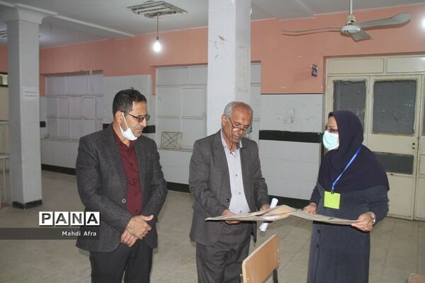 بازدید از حوزه‌های محل برگزاری امتحانات نهایی دی ماه در شهرستان بهبهان