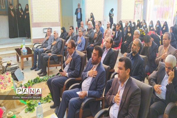 مراسم استقبال و وداع از پیکر مطهر شهید گمنام در دبیرستان شاهد ثارالله  برازجان