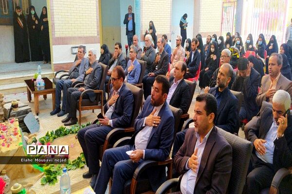 مراسم استقبال و وداع از پیکر مطهر شهید گمنام در دبیرستان شاهد ثارالله  برازجان
