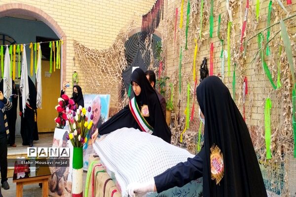 مراسم استقبال و وداع از پیکر مطهر شهید گمنام در دبیرستان شاهد ثارالله  برازجان