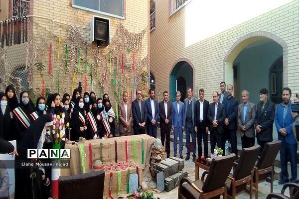 مراسم استقبال و وداع از پیکر مطهر شهید گمنام در دبیرستان شاهد ثارالله  برازجان