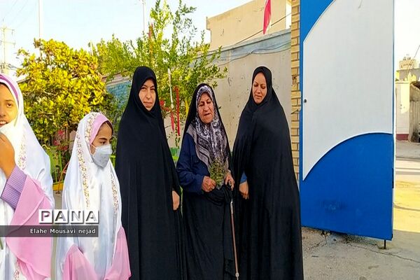 مراسم استقبال و وداع از پیکر مطهر شهید گمنام در دبیرستان شاهد ثارالله  برازجان