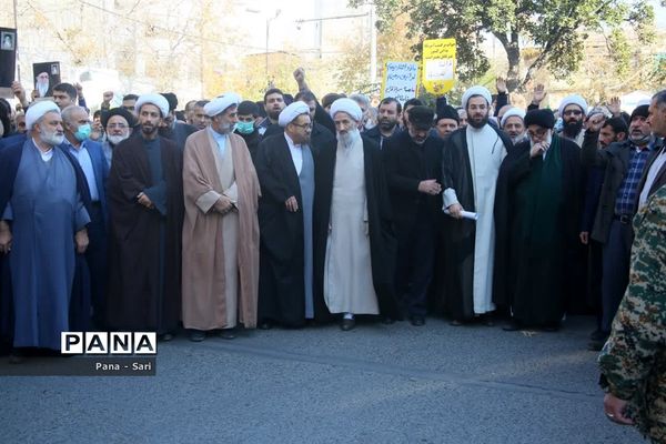 راهپیمایی مردمی در شهرستان ساری