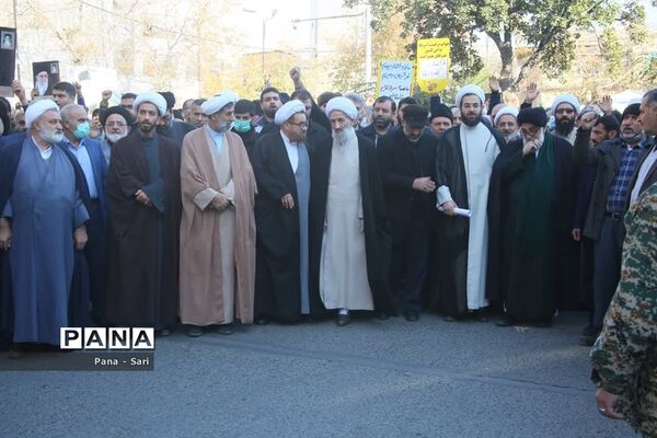 راهپیمایی مردمی در شهرستان ساری