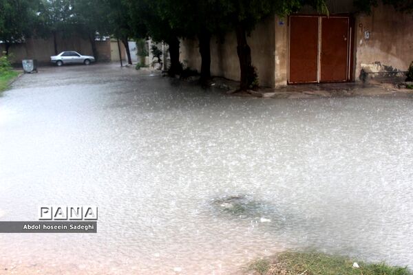 بارش باران و آبگرفتگی معابر در بوشهر