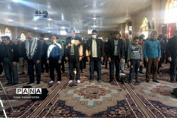 نماز جمعه فشافویه با حضور دانش‌آموزان