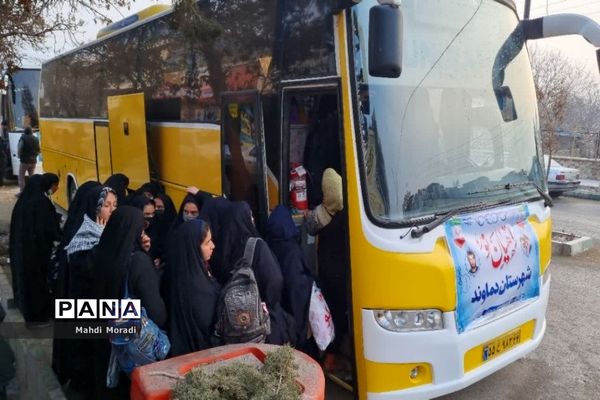 اعزام ۲۴۰ دانش‌آموز دختر دماوند به مناطق عملیاتی جنوب کشور