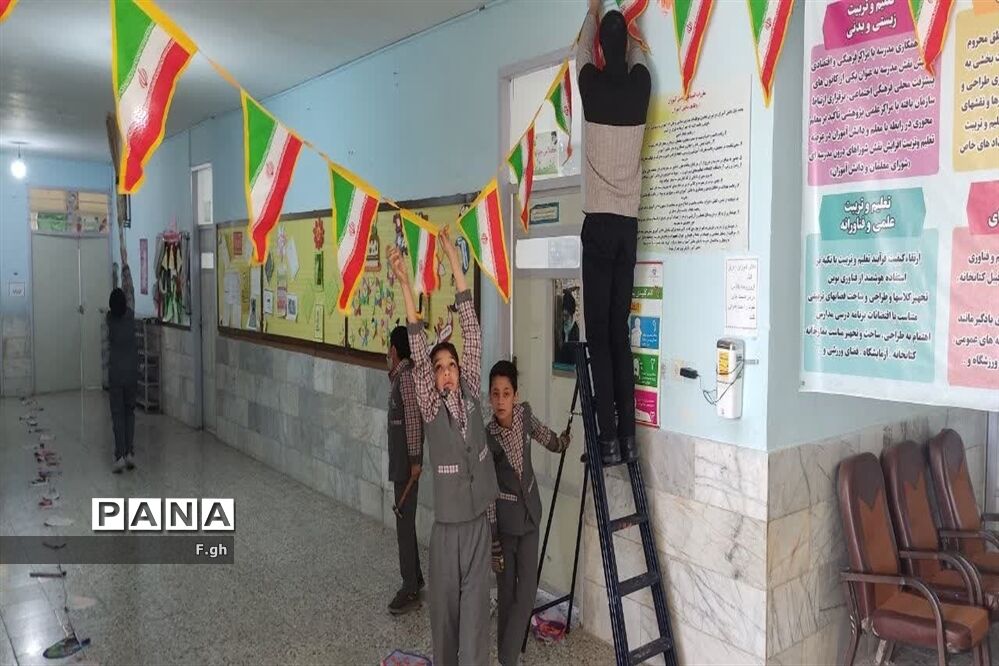 آذین بندی دبستان ابوذر شهرستان مروست