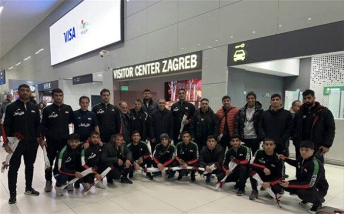 تیم منتخب کشتی فرنگی بزرگسالان ایران وارد زاگرب شد
