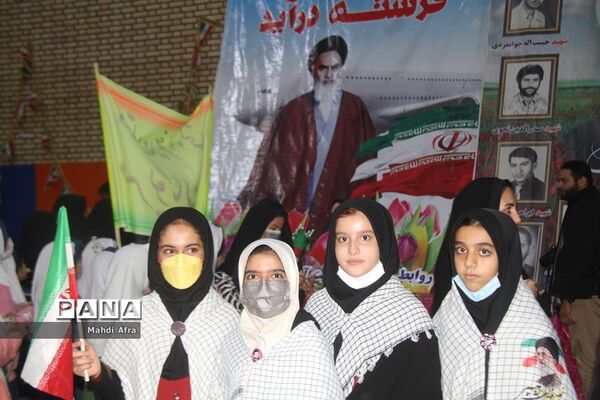 گلباران تمثال امام خمینی (ره) و شهدای انقلاب اسلامی شهرستان بهبهان