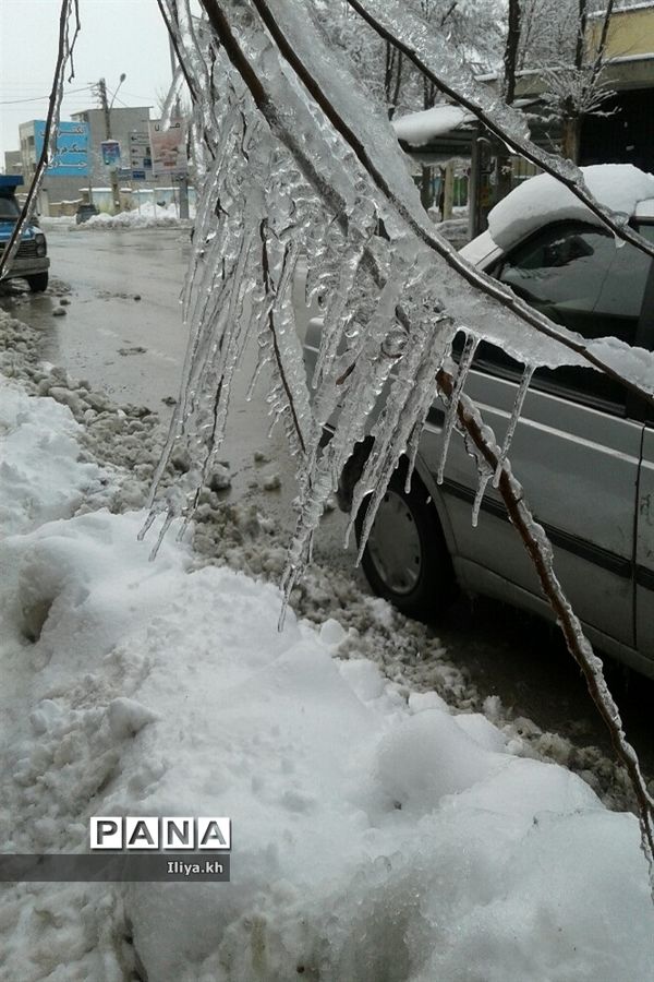 بارش سنگین برف در فارسان