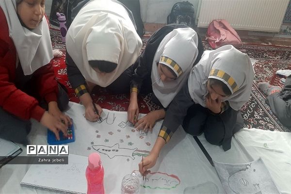 اجرای نقاشی همگانی در دبستان ام البنین خلیفه صفادشت