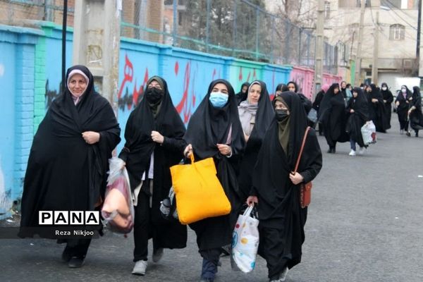 دانش‌آموزان بهارستانی راهی کربلای ایران شدند