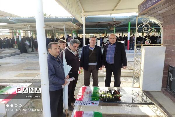برگزاری مراسم غباروبی و عطر افشانی مزار شهدای شهرستان بهبهان