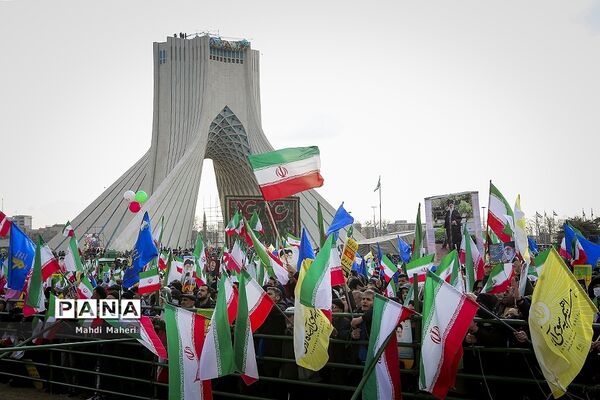 سخنرانی رئیس جمهوری در راهپیمایی ۲۲ بهمن