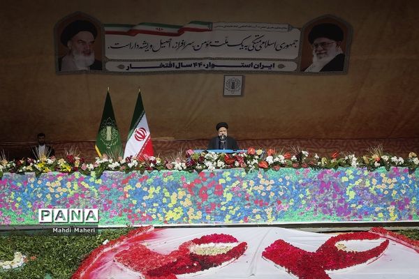 سخنرانی رئیس جمهوری در راهپیمایی ۲۲ بهمن