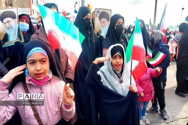 تجمع پرشور ۲۲ بهمن در ملارد