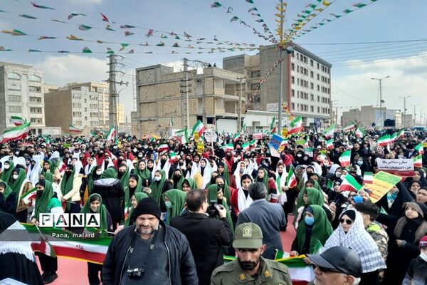 تجمع پرشور ۲۲ بهمن در ملارد