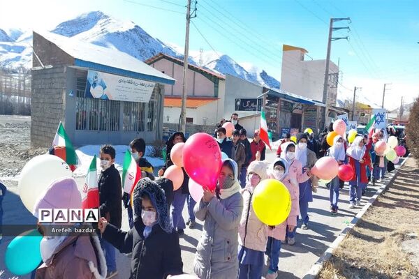 راهپیمایی ۲۲ بهمن در شهر بلده نور