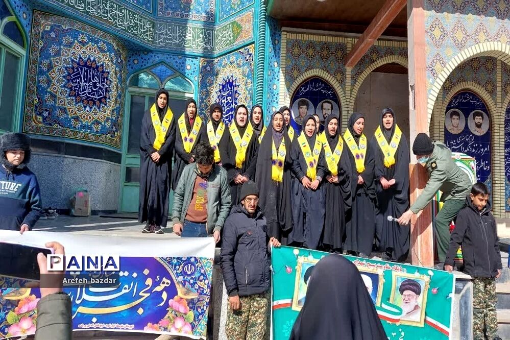 راهپیمایی ۲۲ بهمن در شهر بلده نور