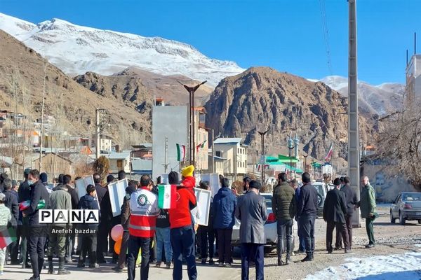 راهپیمایی ۲۲ بهمن در شهر بلده نور