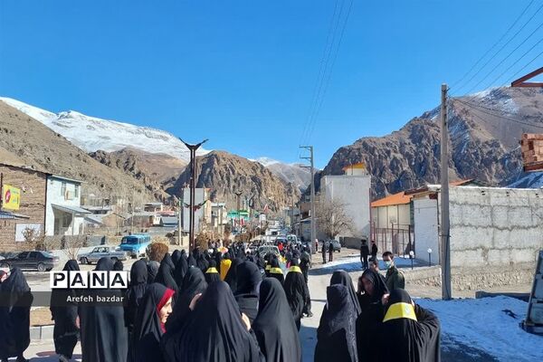 راهپیمایی ۲۲ بهمن در شهر بلده نور