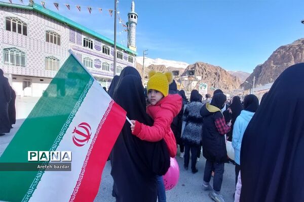 راهپیمایی ۲۲ بهمن در شهر بلده نور