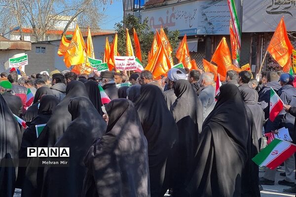 راهپیمایی 22 بهمن در گرگان
