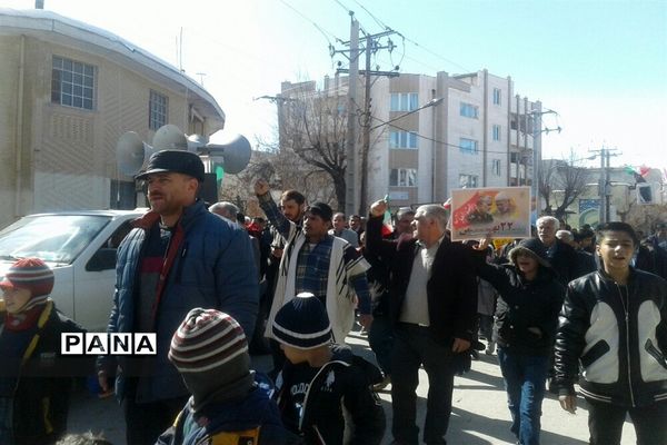 راهپیمایی یوم الله  ۲۲بهمن در فارسان