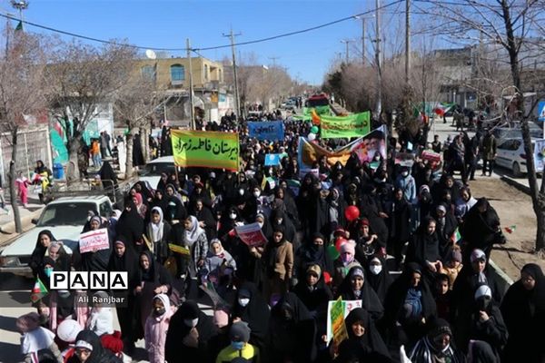 خروش حماسی مردم خرم‌بید در راهپیمایی 22 بهمن