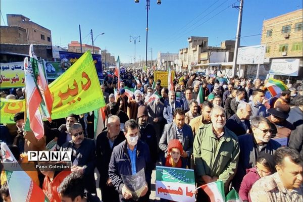 راهپیمایی بیست و دو بهمن در شهرستان گالیکش