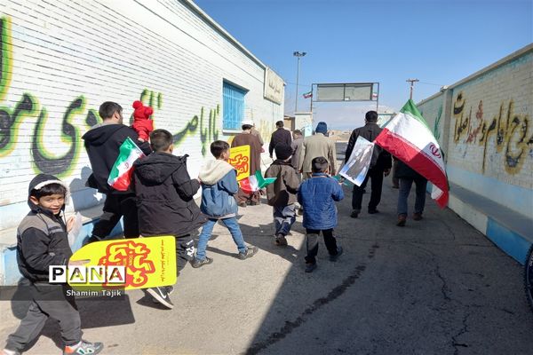 راهپیمایی ۲۲بهمن در روستای رستم آباد بخش جواد آباد