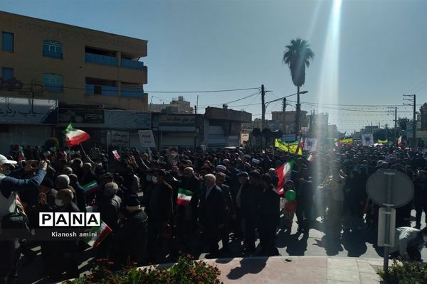 راهپیمایی 22 بهمن در کازرون