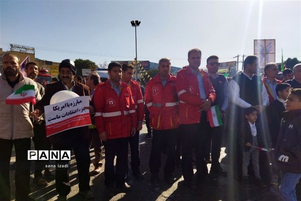 راهپیمایی 22 بهمن در کازرون