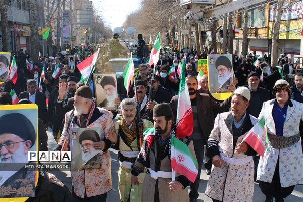 راهپیمایی 22 بهمن در خرم  آباد