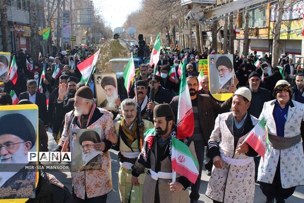 راهپیمایی 22 بهمن در خرم  آباد