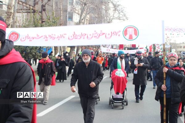 حضور مردم ولایتمدار تهران در مراسم راهپیمایی چهل و چهارمین سالگرد پیروزی انقلاب اسلامی