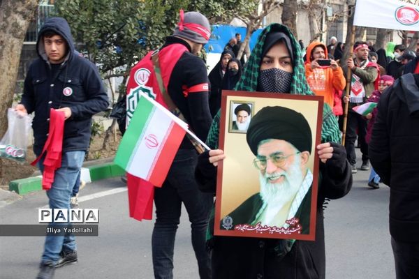حضور مردم ولایتمدار تهران در مراسم راهپیمایی چهل و چهارمین سالگرد پیروزی انقلاب اسلامی