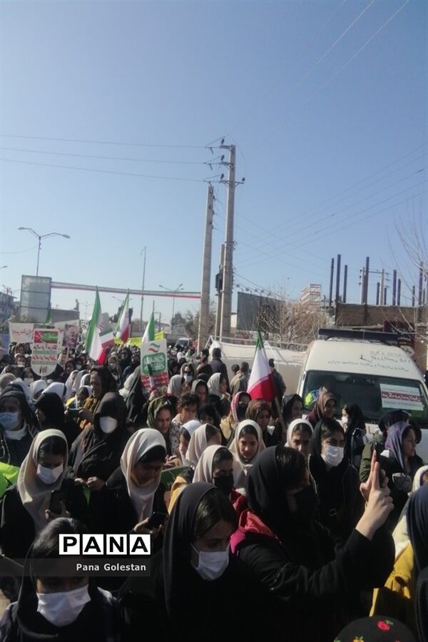 راهپیمایی 22 بهمن در شهرستان مراوه تپه
