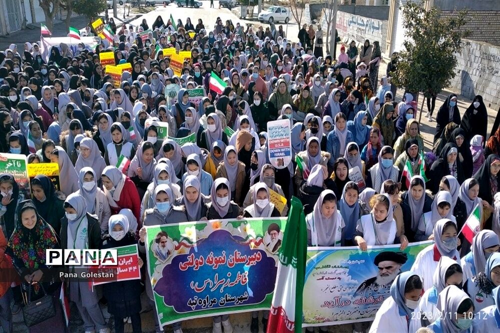 راهپیمایی 22 بهمن در شهرستان مراوه تپه