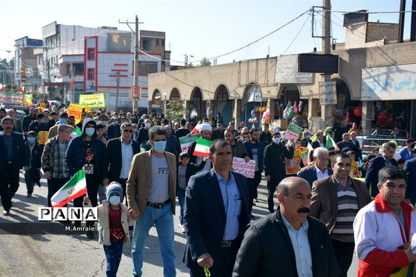 راهپیمایی یوم الله ۲۲ بهمن ماه در پلدختر