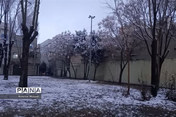 غروب زیبای روزبرفی درشهرستان اسلامشهر