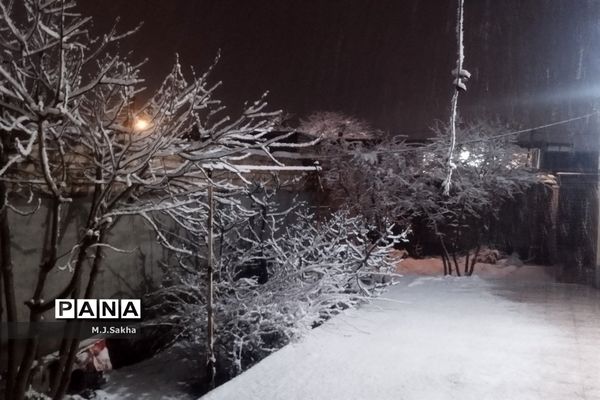 بارش برف در قم