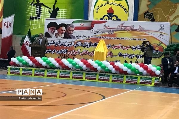 برگزاری مراسم افتتاحیه سی‌و‌نهمین دوره مسابقات فوتبال پسران دوره دوم متوسطه سراسر کشور در آبادان