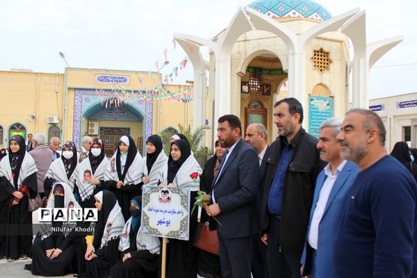 اعزام دانش‌آموزان دختر شهرستان بوشهر به مناطق عملیاتی جنوب