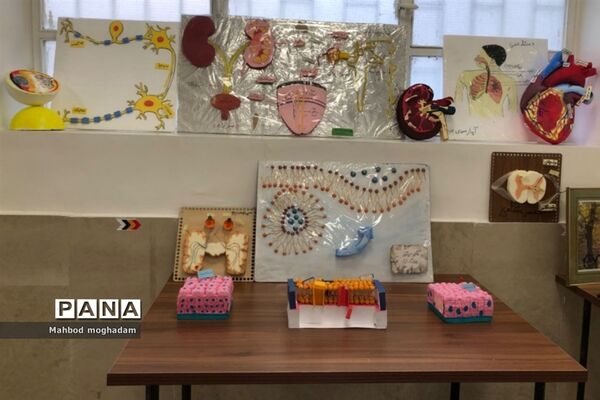برگزاری نمایشگاه دست سازه‌های دانش‌آموزی در دبیرستان شهیده قزوینی منطقه ۱۳