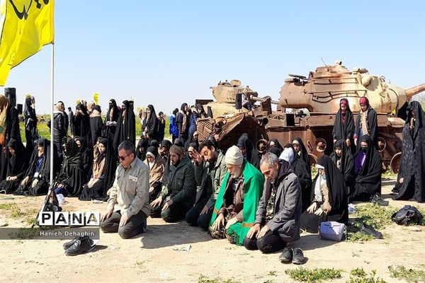 بازدید زائران راهیان نور از اماکن عملیات دفاع مقدس در خوزستان