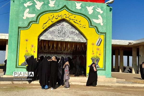 بازدید زائران راهیان نور از اماکن عملیات دفاع مقدس در خوزستان